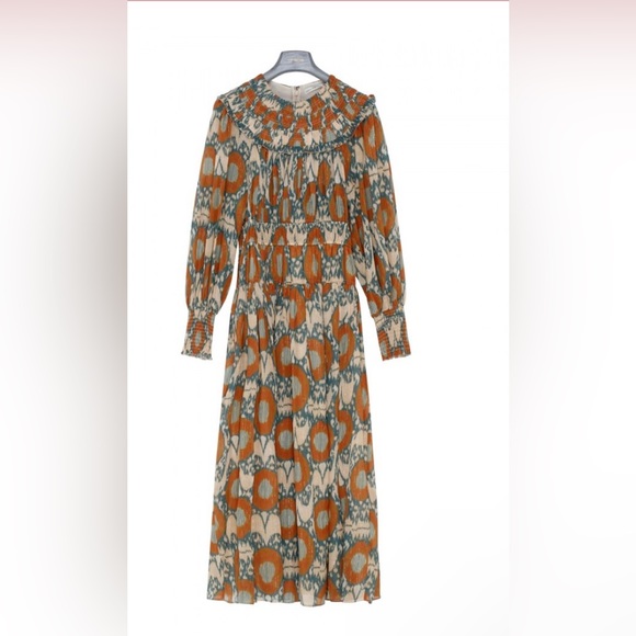 ULLA JOHNSON
ULLA JOHNSON Multicolor long-sleeve printed midi dress - size US 4